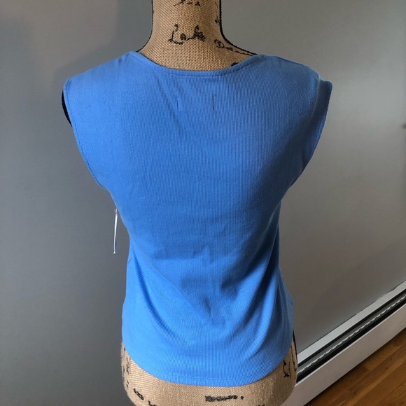 NWT Powder Blue Anthropologie square neck top size small - Picture 2 of 5